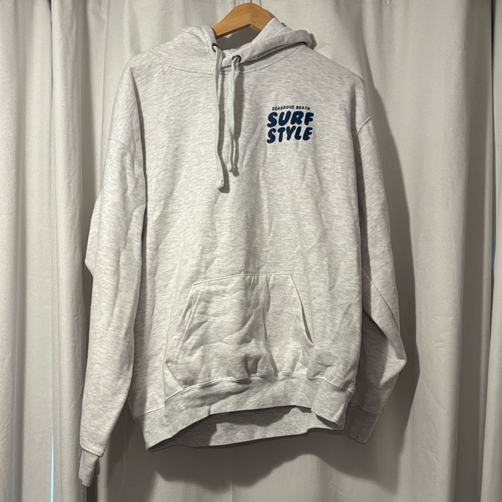 Surf Style Light Gray Hoodie for Men